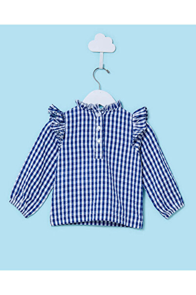 REDTAG بلوزة مخططة زرقاء للبنات الصغيرات