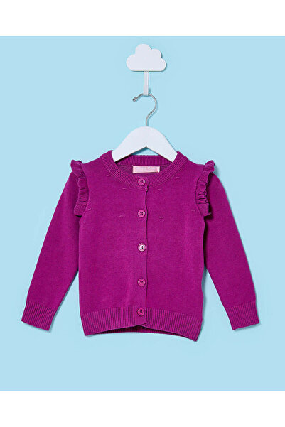 REDTAG جاكيت مفتوح من الأمام باللون الفوشيا للفتيات الصغيرات