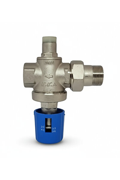 YAPI KALİTE Eca 1/2" Su Basınç Düşürücü Valf Volan Ayarlı Rakorlu 602111109