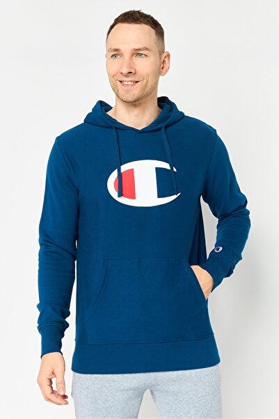Champion Men Sportswear Fit Long Sleeve Outdoor Hoodie, Blue