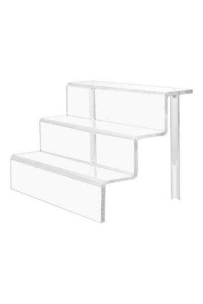 Arabest رف عرض شفاف على سطح الطاولة