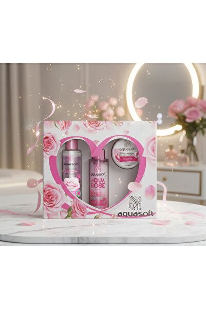 Aquasoft Complete Care Set: Micellar Water, Aqua Rose, and Cream