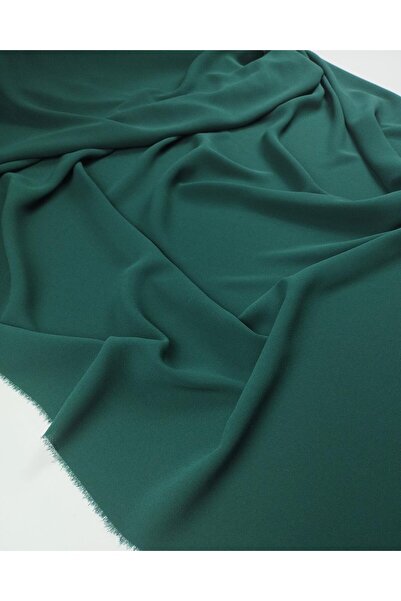 Kumaş Parça Țesătură creponată în culoarea verde smarald (lățime 140 cm x lun...