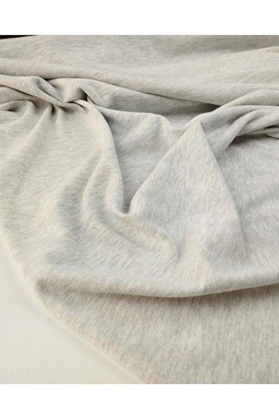 Kumaş Parça Açık Gri Renkte Triko Penye Arası Örme Kumaş En: 160 cm