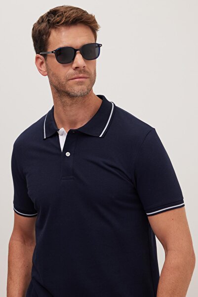 Tudors Men's Slim Fit Slim Fit Cotton Soft Textured Cool Fabric Plain Pique N...