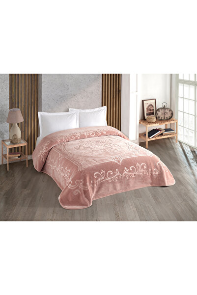 Bella Home Crystal Double Solid Color Blanket - 220X240 cm - Milk Coffee with Original Box