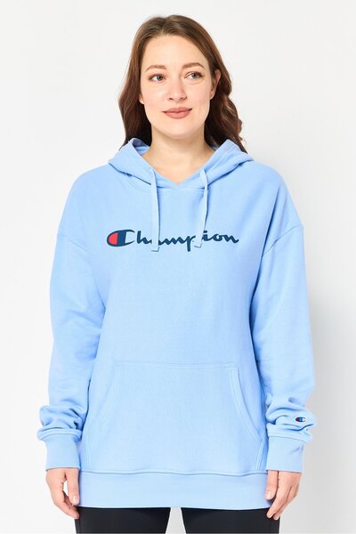 Champion هودي رياضي نسائي بأكمام طويلة مناسب للأنشطة الخارجية، أزرق