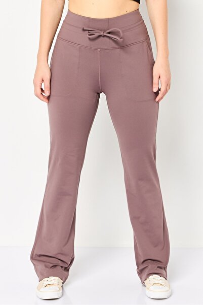 Mondetta Women Regular Fit Plain Straight Leg Pants, Mauve
