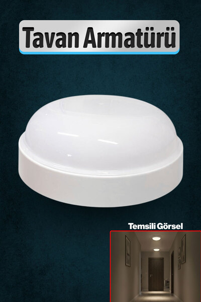 Badem10 Ceiling Mounted White Fixture Sensorless Staircase Front Interior Apartment Use Led Compatible Chandelier Stylish Design