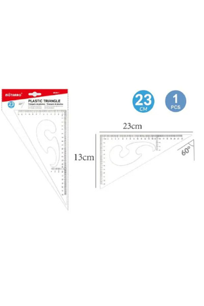 MOTARRO Plastic Ruler MI048-1, Transparent Measuring Ruler for School, Office & Home Use
