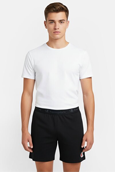 Champion Men Sportswear Fit Brand Logo Outdoor Shorts, Black