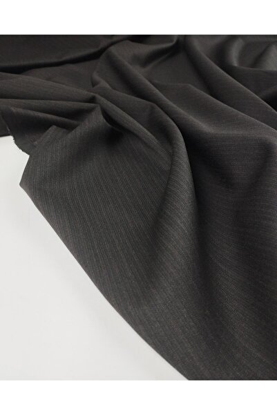 Kumaş Parça Siyah Acı Kahve Çizgili Gabardin Kumaş En: 140 cm