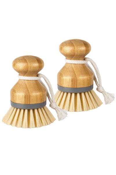 Arabest Bamboo Scrub Cleaning Brush,Natural Bamboo Dish Brush,Perfect for Cleaning Heavy Duty Pot