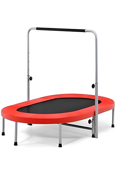 Marshal Fitness ترامبولين مزدوج الجوانب، ترامبولين صغير مزدوج للأطفال مع مركز قابل للتعديل