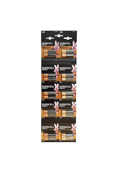 Duracell Set of 20 AA batteries, LR6, Alkaline, 1.5V,