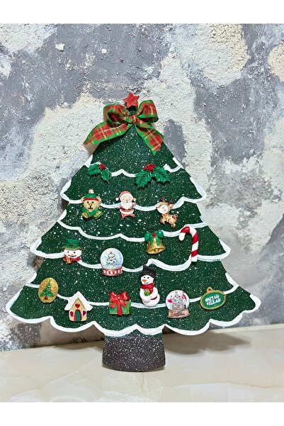 Kumsal Hobi Sanat Yılbaşı Ağacı Duvar Süsü Ahşap Pano