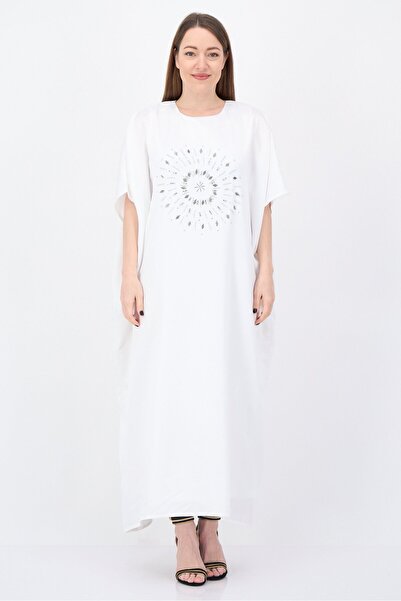 Kathy Ireland Women Embellished Shift Dress, White