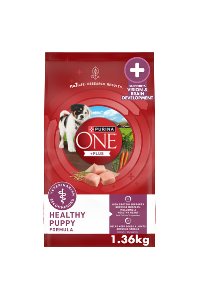 Purina One + Healthy Puppy Formula Support Vision & Brain Development Dry Dog Food