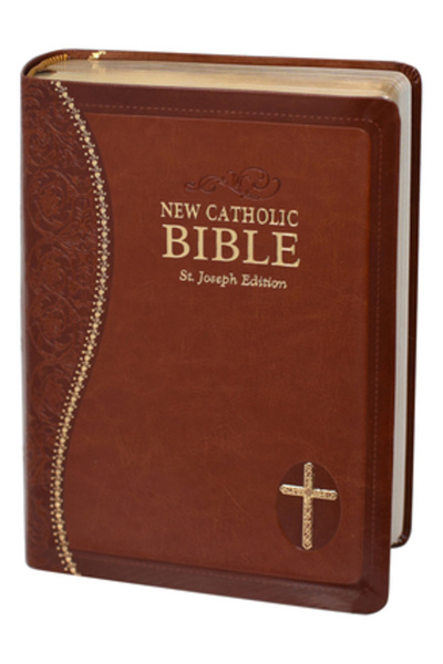 Catholic Book Pub Corp Noua Biblie Catolică Med. Print Dura Lux (Maro)