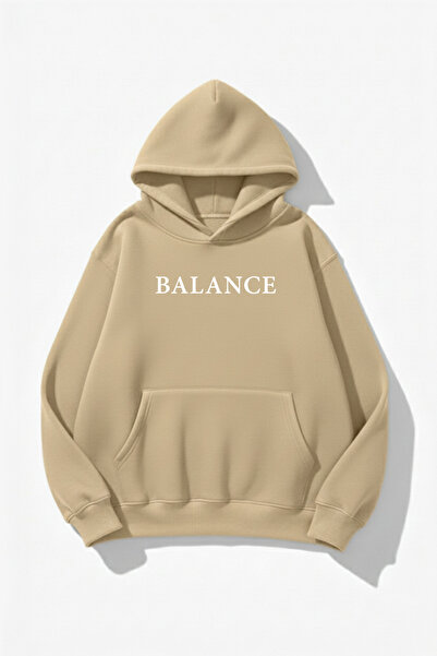 uyguntarz Hanorac unisex cu textura moale Balance cu imprimeu Design supradim...