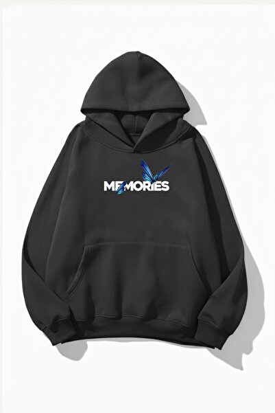 uyguntarz Φούτερ με κουκούλα Unisex με μαλακή υφή Butterfly Memories με τύπωμ...