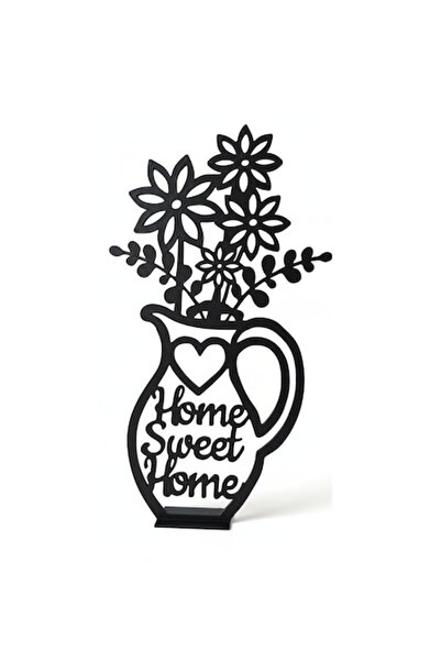 OEM Τρισδιάστατη διακόσμηση σπιτιού, Γλυκό σπίτι, μαύρο, 9x15εκ.