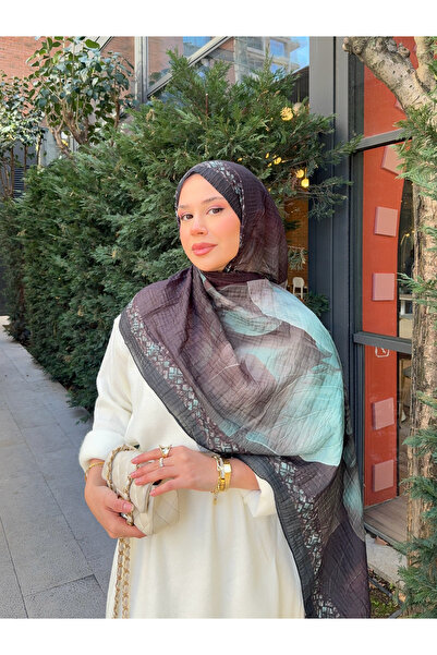 Mira İpek Desenli Müslin Kadın Şal
