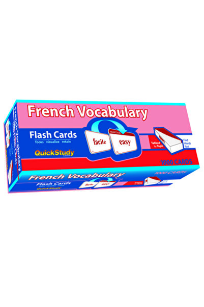 Quickstudy Reference Guides Fișe de vocabular francez (1000 de fișe): Un inst...
