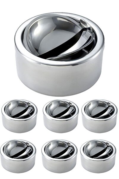 Falconetti 25 Pieces Steel 11.7cm Cafe Restaurant Ashtray with Lid Round Bowl Ashtray