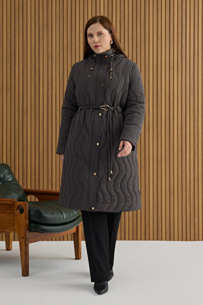 Aker Gri Beli Lastik Ayarlı Mont