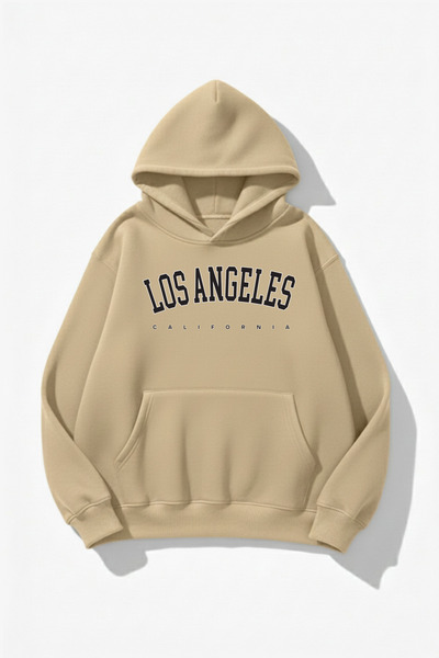 uyguntarz Hanorac unisex cu textura moale Los Angeles cu imprimeu Design supr...