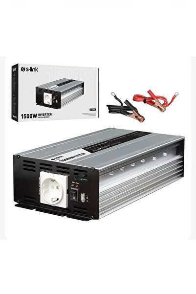 S-LINK SL-1500W 12V - 220V Modifiye Sinüs İnverter Voltaj Çevirici Güç Kaynağı
