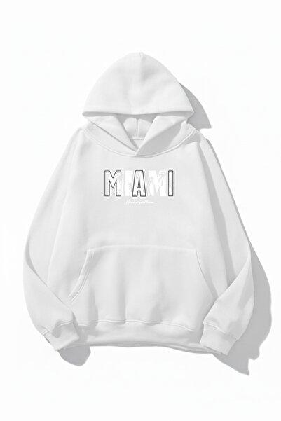 uyguntarz Unisex Soft Textured Miami Printed Design Oversized 3 Thread Hoodie...