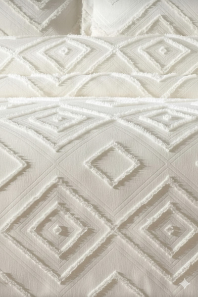 ARSEM EV TEKSTİL Κάλυμμα διπλού κρεβατιού Nordic Grey Bohemian 240 x 250 εκ. ...