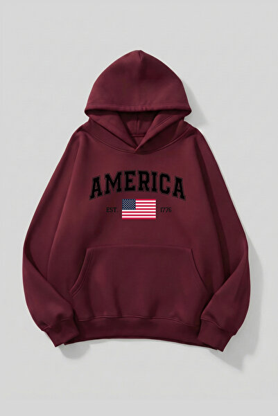 uyguntarz Unisex-Hoodie-Sweatshirt mit weicher Textur und amerikanischem Prin...