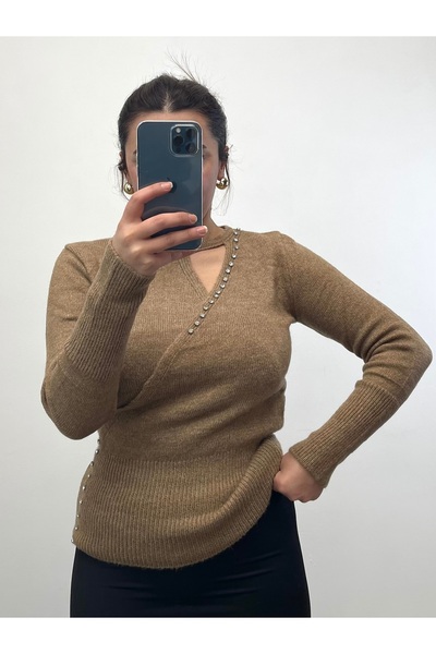 NİSUM MODA Stoned Yumoş Knitwear Blouse