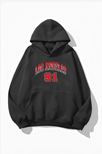 uyguntarz Unisex-Hoodie-Sweatshirt mit weicher Textur, Los Angeles 91, bedruc...