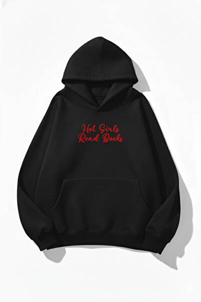 uyguntarz Hanorac unisex cu textura moale Hot Girl Read Books cu imprimeu Des...