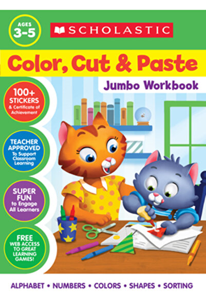 Scholastic Teaching Res Caiet de lucru Jumbo pentru colorare, decupare și lipire