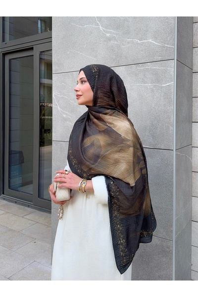 Mira İpek Desenli Müslin Kadın Şal