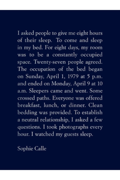 Siglio Pr Sophie Calle: Dormitorii