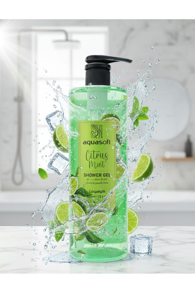 Aquasoft جل استحمام أكوا سوفت برائحة الحمضيات والنعناع 750 مل