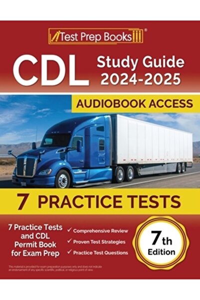 Test Prep Books Ghid de studiu CDL 2024-2025: 7 teste practice și carte de permis CDL pentru pregătirea examenelor [ediția a 7-a]