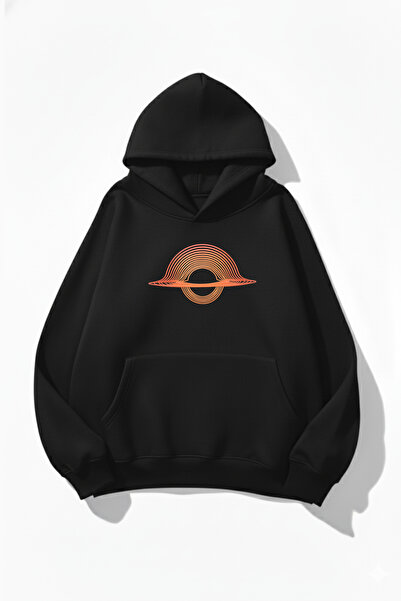 uyguntarz Hanorac unisex cu textura moale, cu linie Saturn cu imprimeu Design...