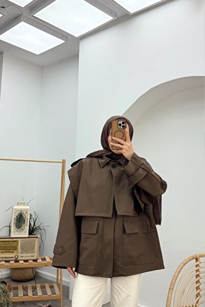 Kübra Aydıns Louie Trençkot-Acıkahve