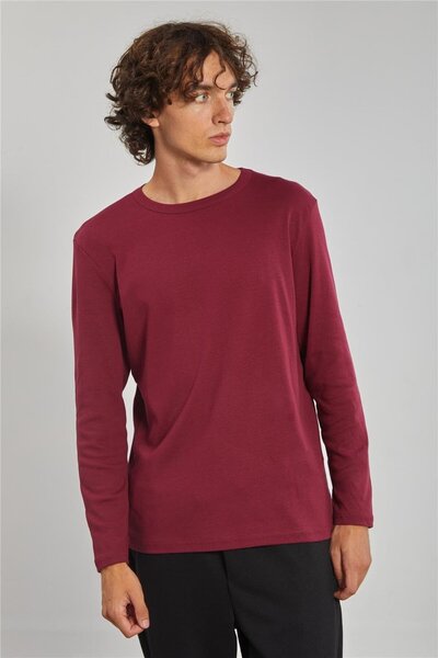 OIL PARK Men's Crew Neck Flexible Riabana 100% Cotton Sweatshirt