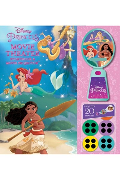 Studio Fun Intl Carte de povești și proiector de filme cu Prințesa Disney: Moana, Rapunzel și Ariel