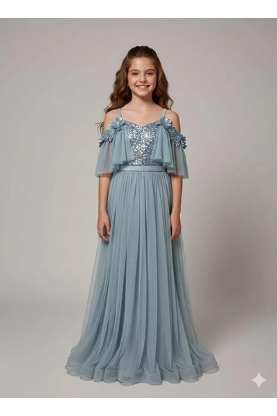 Yonca Çocuk Onbuco Kids 1347 Female Child Thin Strap Glitter Children Evening...