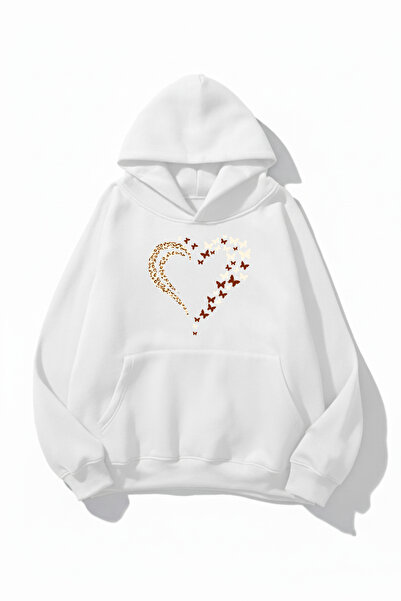 uyguntarz Unisex-Hoodie-Sweatshirt mit weicher Textur, Schmetterlings-Leopard...