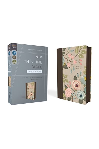 Zondervan Niv, Biblie cu linii subțiri, Litere mari, Text moale, Floral, Ferm...